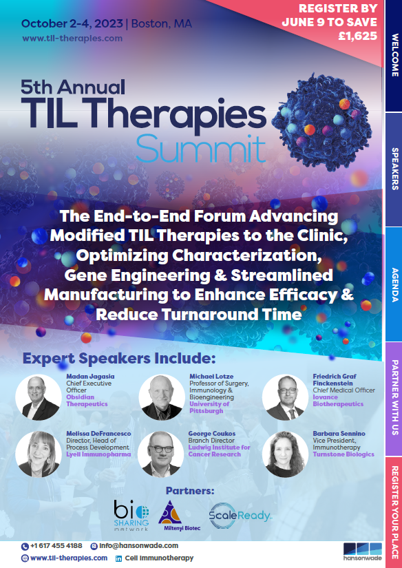 TIL Therapies Summit Brochure Cover
